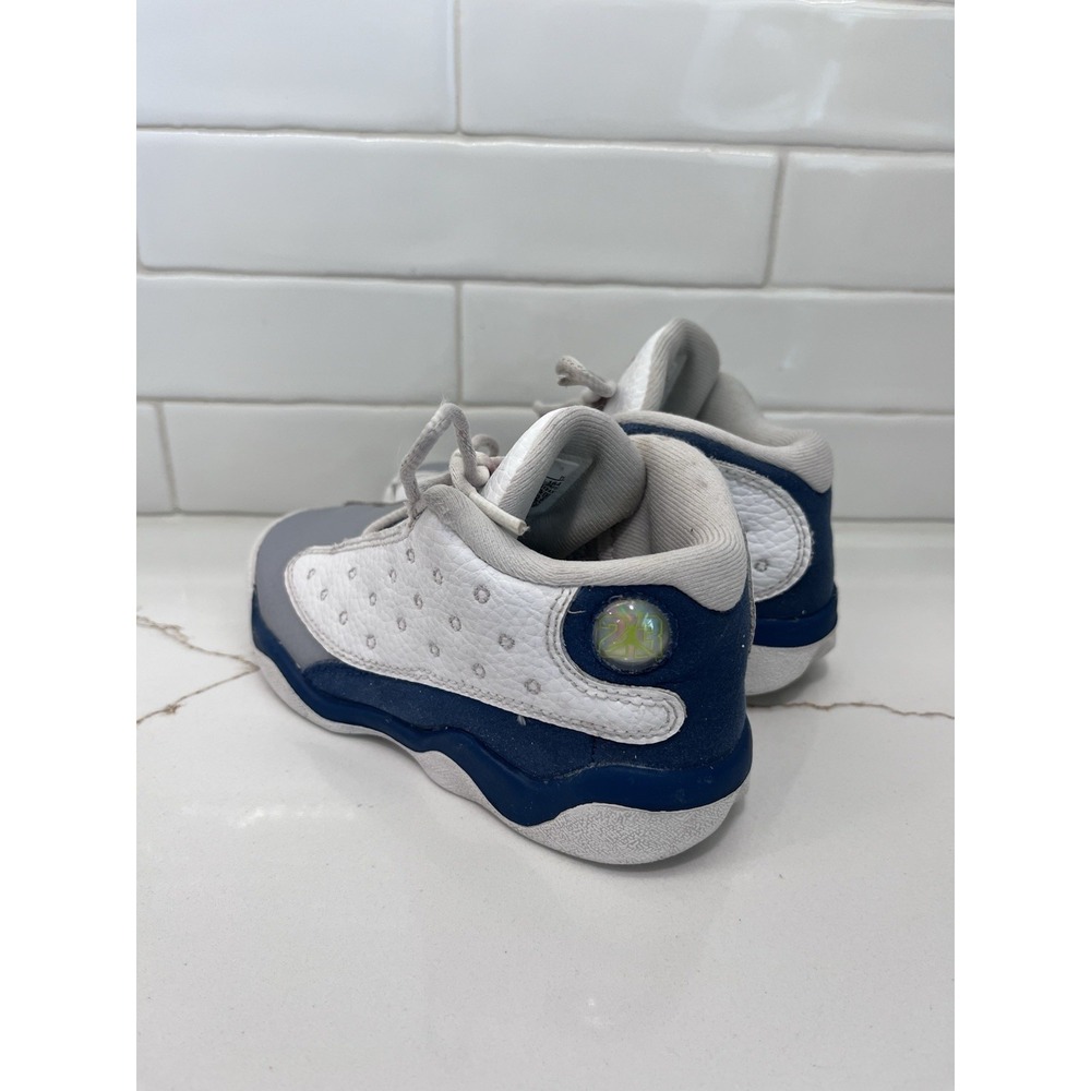 Jordan Air Jordan 13 Retro Kids Sneakers DJ3004-164 10C White/Gray/Blue Shoes - Picture 2 of 8